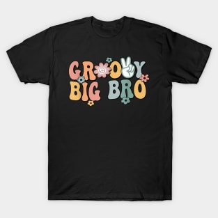 Groovy Big bro Retro Brother Matching Family 1st Birthday T-Shirt